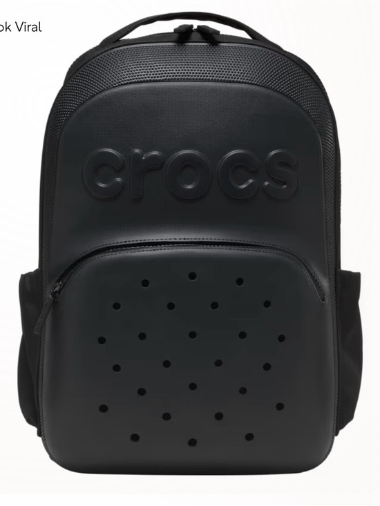CROCS Handbags - CROCS Black Embossed Logo Backpack